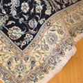 Nain Oriental Hand Knotted Wool & Silk Rug