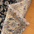 Nain Oriental Hand Knotted Wool & Silk Rug