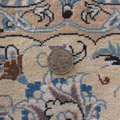 Nain Oriental Hand Knotted Wool & Silk Rug