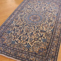 Nain Tabas Medallion Hand Knotted Wool & Silk Rug