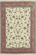 Tabriz Oriental Hand Knotted Wool & Silk Rug