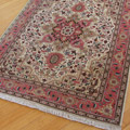 Tabriz Medallion Hand Knotted Wool & Silk Rug