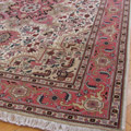 Tabriz Medallion Hand Knotted Wool & Silk Rug