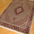 Tabriz Medallion Hand Knotted Wool & Silk Rug