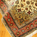 Tabriz Medallion Hand Knotted Wool & Silk Rug