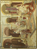 Tibetan Pictorial Tapestry Hand Knotted Wool Rug