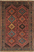 Yalameh Geometric Hand Knotted Wool Rug