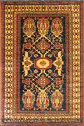 Gazni Geometric Hand Knotted Wool Rug