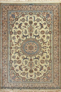 Habibian Medallion Hand Knotted Wool & Silk Rug