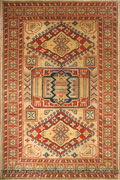 Kazak Geometric Hand Knotted Wool Rug
