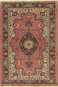 Kerman Floral Medallion Hand Knotted Wool Rug