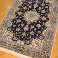 Nain Medallion Hand Knotted Wool & Silk Rug