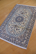 Nain Tabas Medallion Hand Knotted Wool & Silk Rug