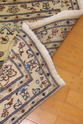 Nain Tabas Medallion Hand Knotted Wool & Silk Rug