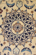 Nain Tabas Medallion Hand Knotted Wool & Silk Rug