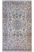 Nain Tabas Medallion Hand Knotted Wool & Silk Rug