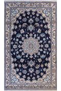 Nain Tabas Medallion Hand Knotted Wool & Silk Rug