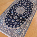 Nain Tabas Medallion Hand Knotted Wool & Silk Rug