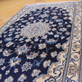 Nain Tabas Medallion Hand Knotted Wool & Silk Rug