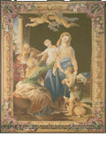 Tapestry Pictorial Tibetan Hand Knotted Wool Rug