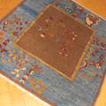 Tolidi Floral Square Hand Knotted Wool Rug