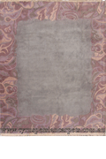 Nepal Hand Knotted Modern Border Wool Rug