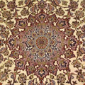 Isfahan Medallion Hand Knotted Wool Rug