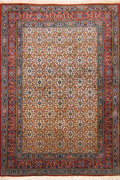Moud Oriental Hand Knotted Wool & Silk Rug