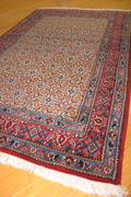 Moud Oriental Hand Knotted Wool & Silk Rug
