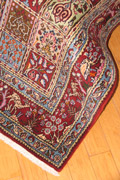 Moud Square Pattern Hand Knotted Wool & Silk Rug