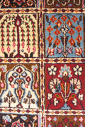 Moud Square Pattern Hand Knotted Wool & Silk Rug
