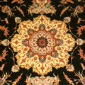 Tabriz Medallion Hand Knotted Wool & Silk Rug