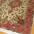 Tabriz Medallion Hand Knotted Wool & Silk Rug