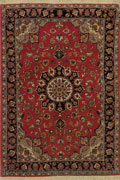 Tabriz Medallion Hand Knotted Wool & Silk Rug