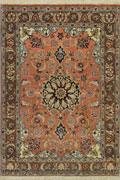 Tabriz Medallion Hand Knotted Wool & Silk Rug