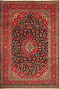 Kashan Medallion Hand Knotted Wool Rug