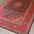 Kashan Medallion Hand Knotted Wool Rug