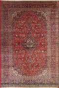 Kashan Medallion Hand Knotted Wool Rug