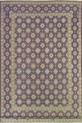Kashan Geometric Hand Knotted Wool Rug