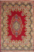 Kerman Medallion Hand Knotted Wool Rug