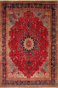 Mashad Medallion Hand Knotted Wool Rug