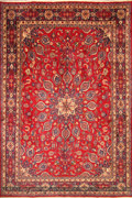 Mashad Medallion Hand Knotted Wool Rug
