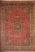 Mashad Medallion Hand Knotted Wool Rug