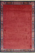 Nepal Hand Knotted Modern Border Wool Rug