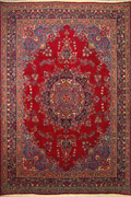 Sabzever Medallion Hand Knotted Wool Rug