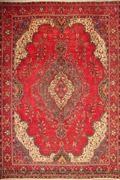 Tabriz Medallion Hand Knotted Wool Rug