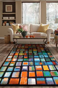 Amore Modern Square Pattern Rugs 20909-90