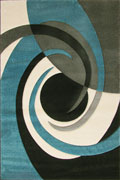 Boston Modern Abstract Rugs 1378 Blue Black