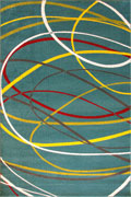 Boston Modern Abstract Scribble Rug A141A Blue Blue