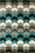Boston Modern Geometric Rugs A891 Blue Black
